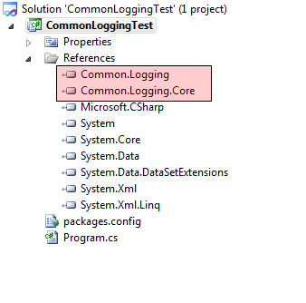 Solution Explorer References